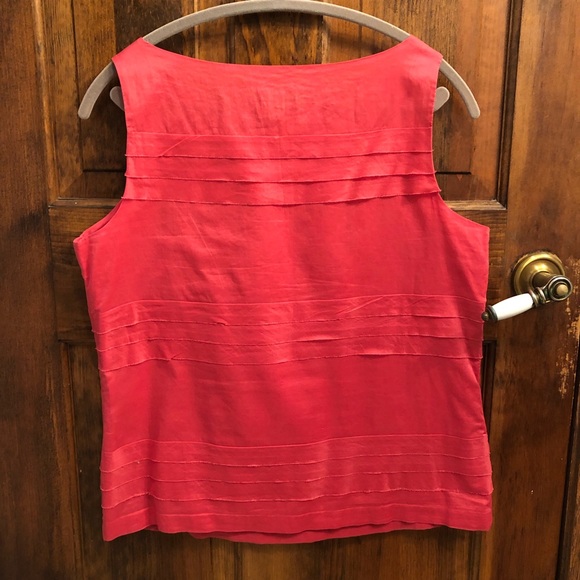 Talbots Pink/Coral Blouse with Flower 🌺 - Picture 2 of 7